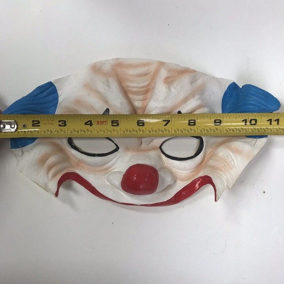 Creepy Clown Halloween Mask and Rainbow Wig - Picture 4 of 7